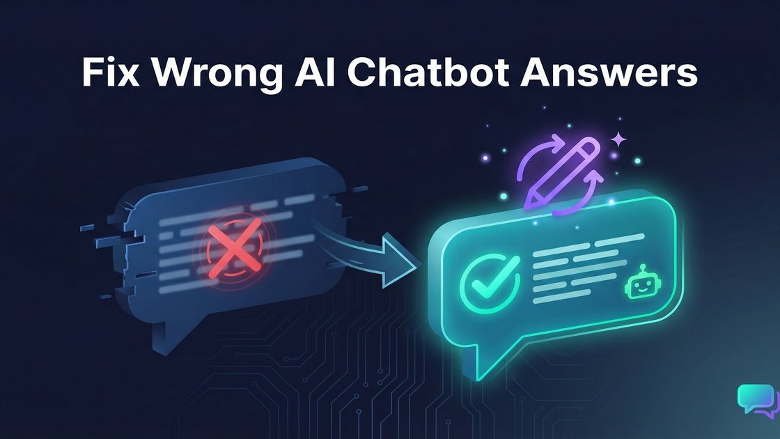 How to Fix Wrong AI Chatbot Answers Instantly (And Why Most Platforms Can't)
