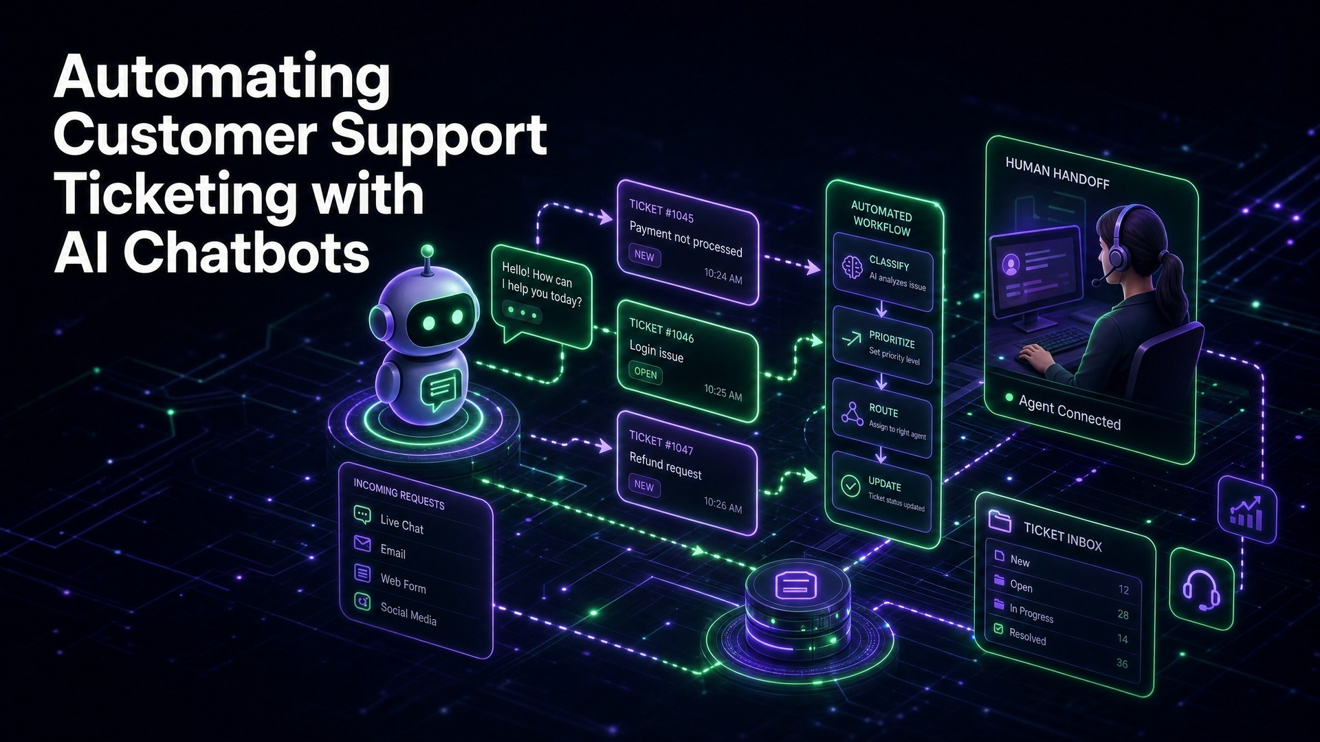 Automating Customer Support Ticketing Using AI Chatbots