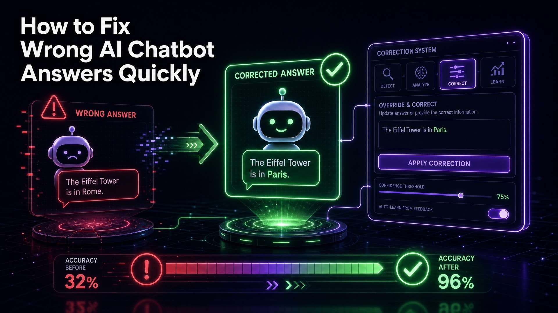 How to Quickly Fix Wrong Answers in AI Chatbots